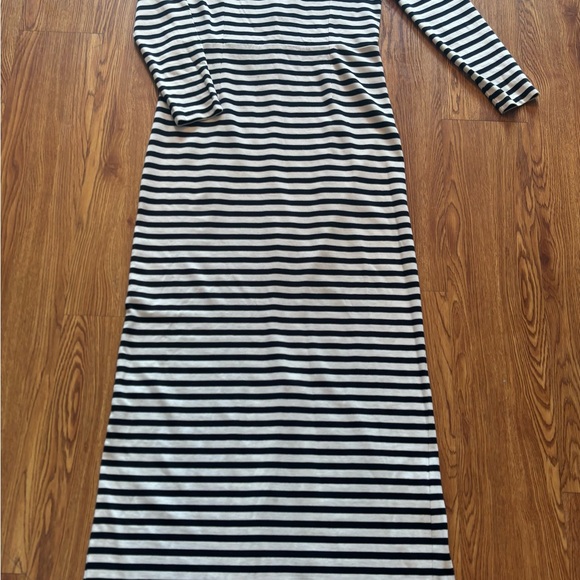 J Crew Classic Maxi blue and cream dress - Picture 8 of 14